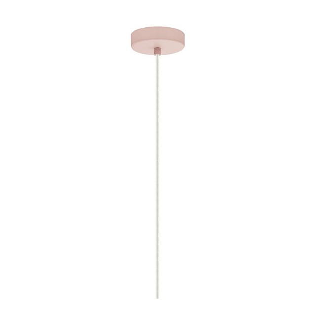 1 light Carlton Geometric Pendant With Pastel Apricot Shade Eglo