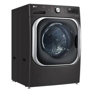 LG 5.2 cu. Ft  Stackable SMART Front Load Washer in Black Steel with Steam  Turbowash Technology WM8900HBA