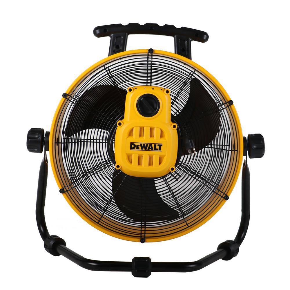 DW 18 in. Yellow 3-Speed Heavy-Duty Drum Fan with 6 ft. Power Cord DXF-1840