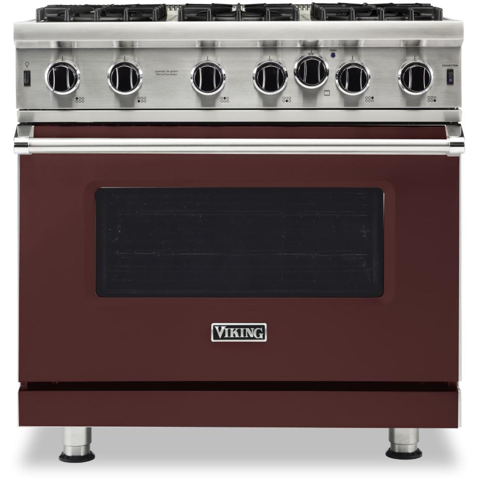 Viking 36-inch, 5.1 cu.ft. Freestanding Gas Range with Convection Technology VGIC5362-6BKA