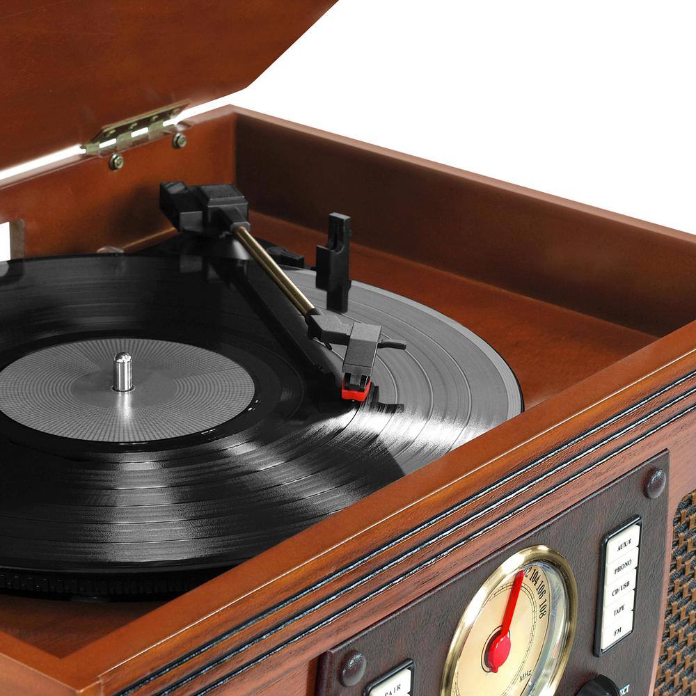 Victrola Navigator 8-in-1 Classic Bluetooth Record Player with USB Encoding and 3-speed Turntable VTA-600B MH