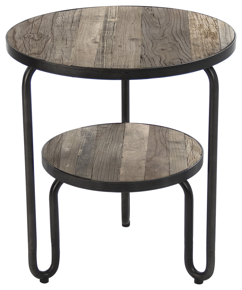 Alberta Round Side Table by Zentique   Industrial   Side Tables And End Tables   by Nook  ampCottage  Houzz