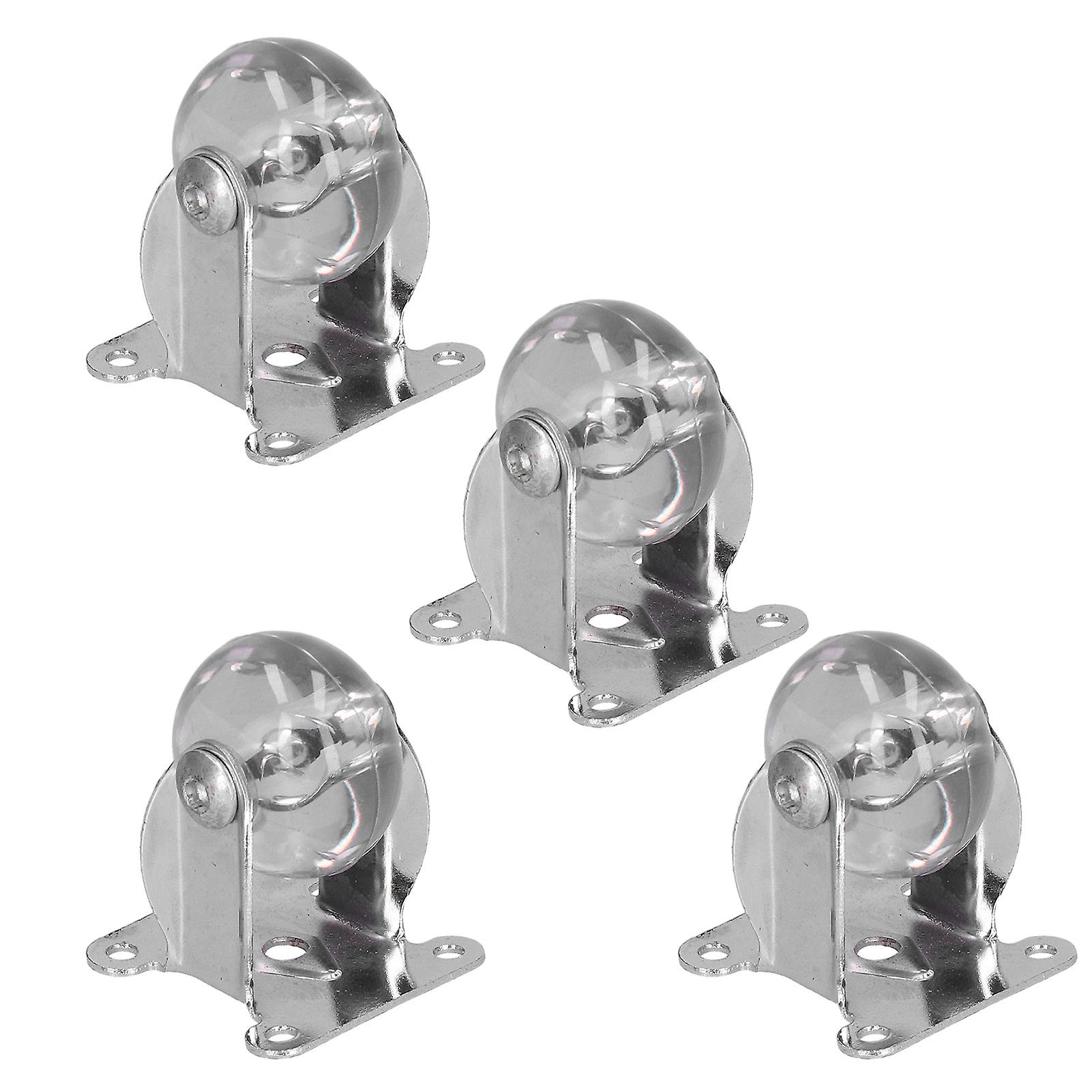 4pcs Industrial Casters Set Heavy Duty Caster Wheels Transparent Rolling Casters Accessory