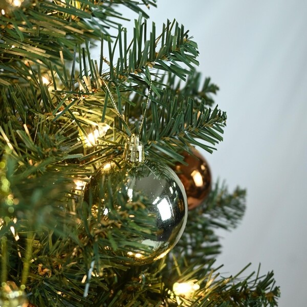 PVC Round Tip Green Christmas Tree (with Lights)