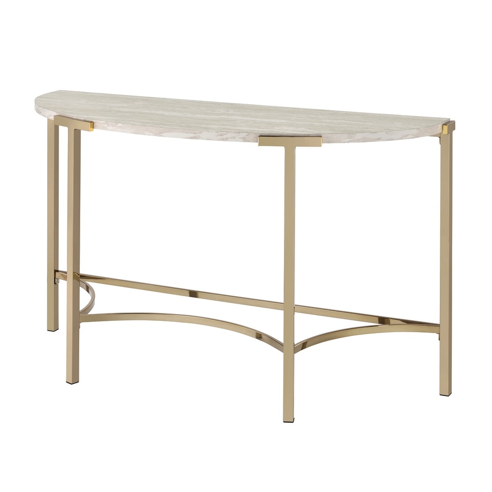 Brickelle Glam 48 inch Faux Marble Sofa Table by Furniture of America