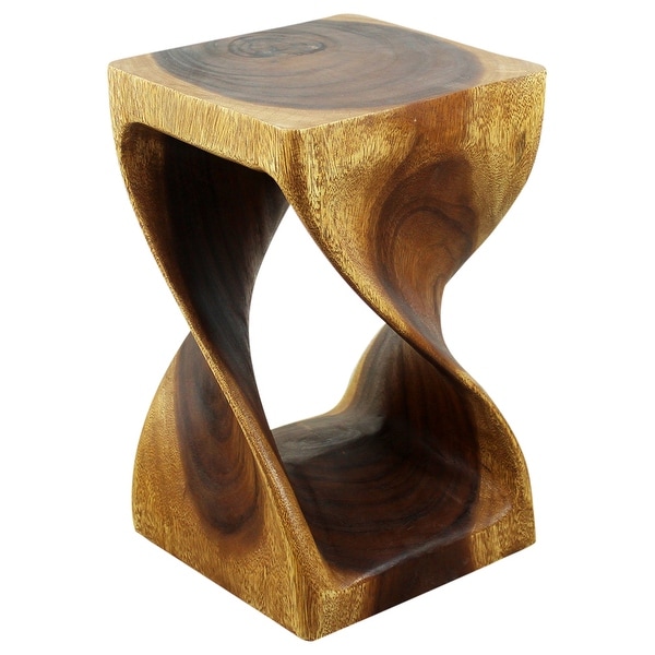 Haussmann? Original Wood Twist Stool 10 X 10 X 16 In High Walnut Oil - 10 x 10 x 16