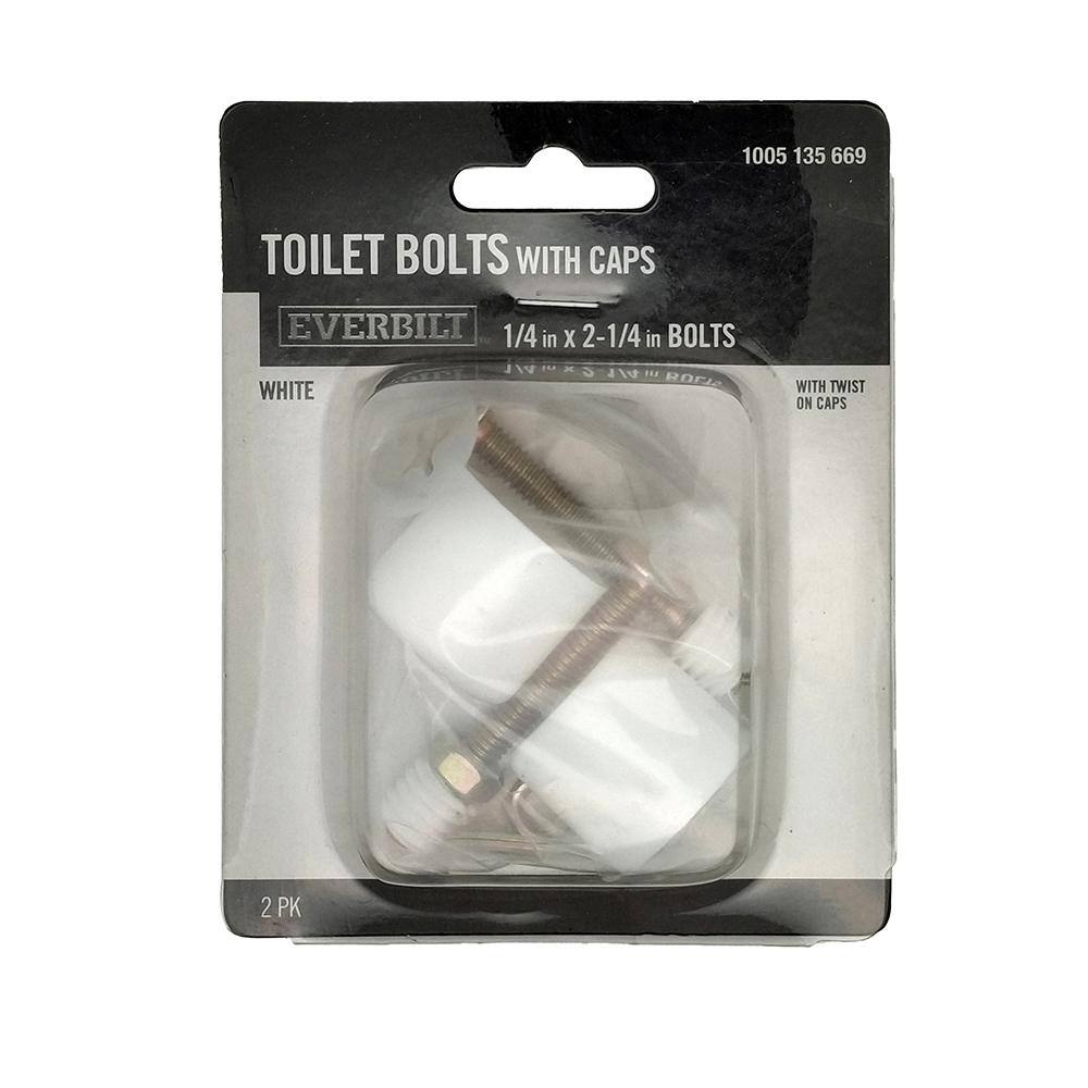 Everbilt 14 in. x 2-14 in. Toilet Bolts with Caps 1000055038