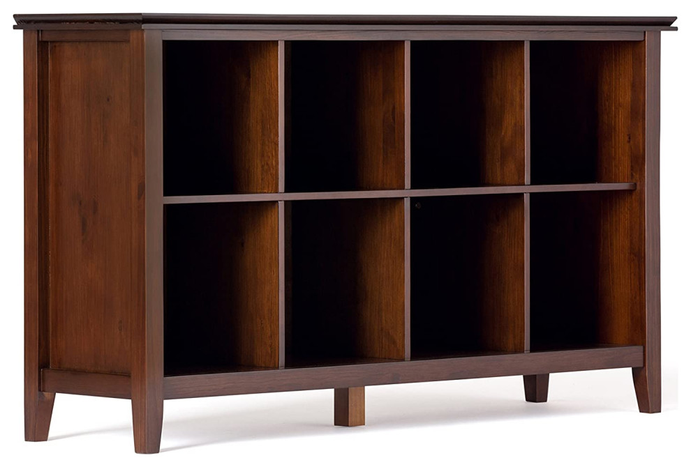 Unique Large Bookcase  8 Open Compartments for Extra Storage  Russet Brown   Transitional   Bookcases   by Decor Love  Houzz