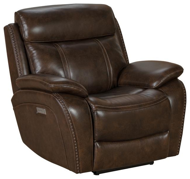 9PHL 3703 Sandover Power Recliner  Chocolate   Contemporary   Recliner Chairs   by BisonOffice  Houzz