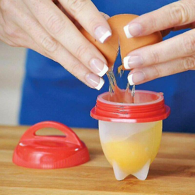 6pcs Without Silicone Cups Egg Hard Boiled Steamer Shell Poacher Boiler Cooker