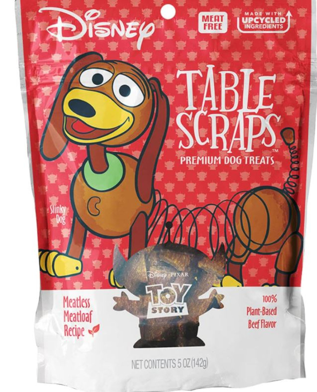 Disney Toy Story Table Scraps Premium Dog Treats， Meatless Meatloaf， 5oz. Bag