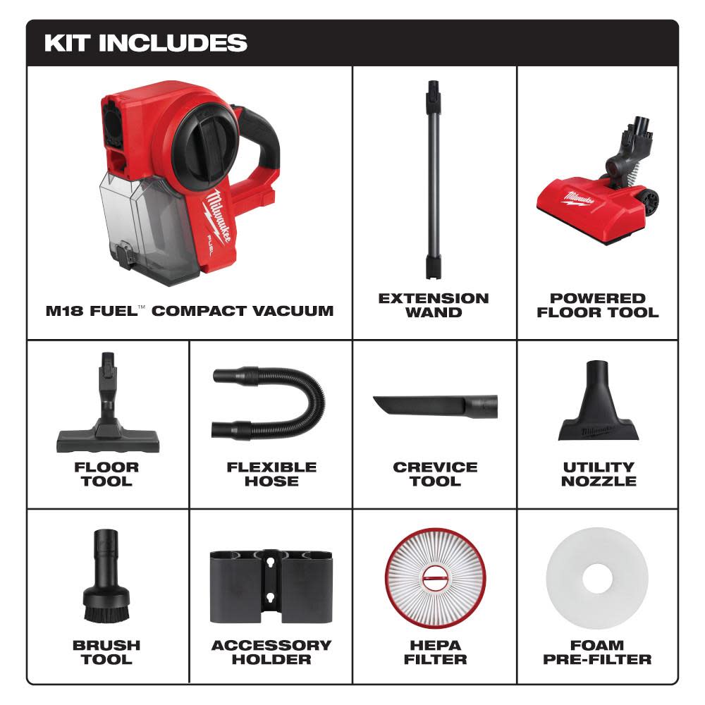 Milwaukee M18 FUEL Compact Vacuum Reconditioned ;