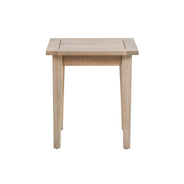 Linon Acacia Square Melita Accent Table Natural