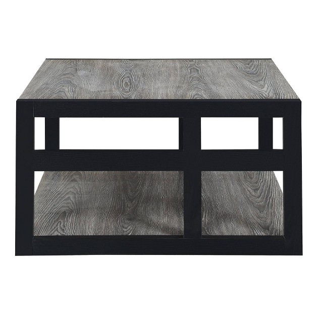 Monterey Square Coffee Table Weathered Gray black Breighton Home