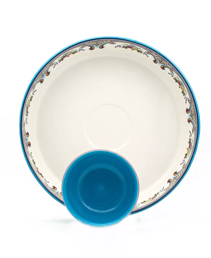 Euro Ceramica Zanzibar Chip and Dip Bowl