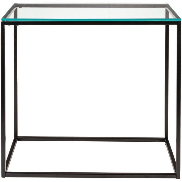 Cumo Modern Rectangular Mixed Material Frame End Table - 24