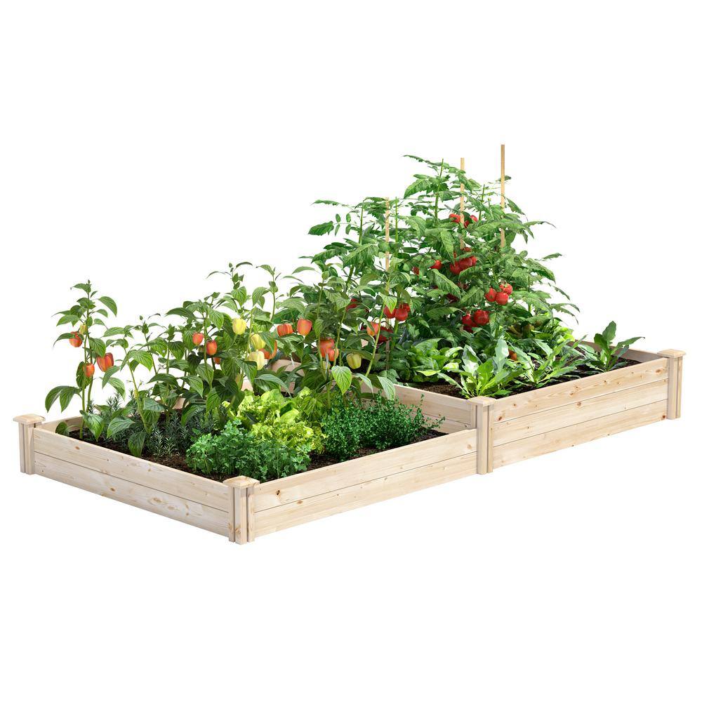 Greenes Fence 4 ft. x 8 ft. x 7 in. - 10.5 in. Original Pine Raised Garden Bed RCP4C8T2