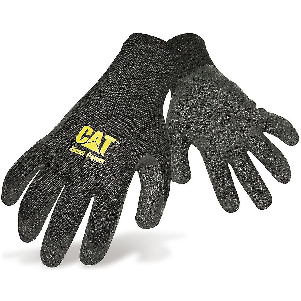 CAT Workwear Mens Workwear Knit Wrist Latex Palm Gloves