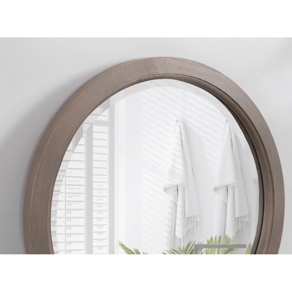 Kate and Laurel Hogan Round Framed Wall Mirror