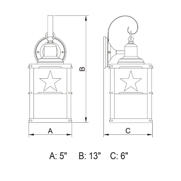 Vaxcel Ranger 1 Light Sconce Burnished Bronze