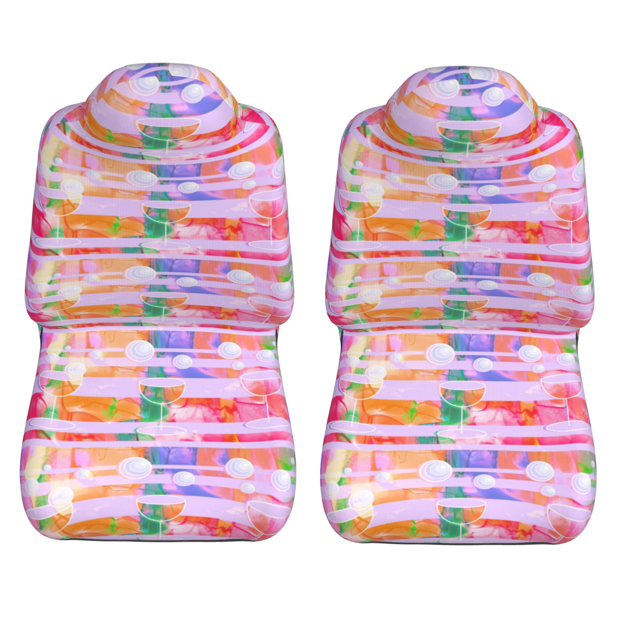 ZICANCN Car Seat Cover Watercolor Drink Patterns Car Front Seat Covers Protectors ， Automotive Seat Covers for Cars Trucks Suv