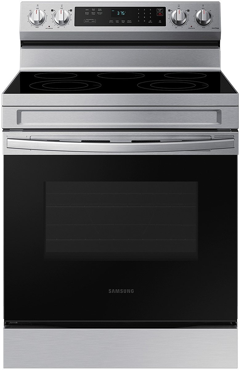  6.3 Cu. Ft. Stainless Steel Smart Freestanding Electric Range With Rapid Boil and Self Clean