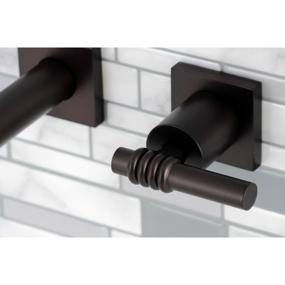 Kingston Brass Milano 2-Handle Wall-Mount Bathroom Faucets in Oil Rubbed Bronze HKS6125ML