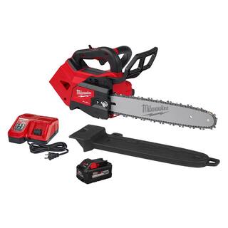 MW M18 FUEL 14 in. 18V Lithium-Ion Brushless Cordless Battery Top Handle Chainsaw Kit with 8.0 Ah Battery  Rapid Charger 2826-21T