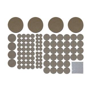 Everbilt Assorted Self-Adhesive Round Furniture Sliders Felt Pads for Hard Floors and Surface Bumpers Value Pack (108-Piece) 49032