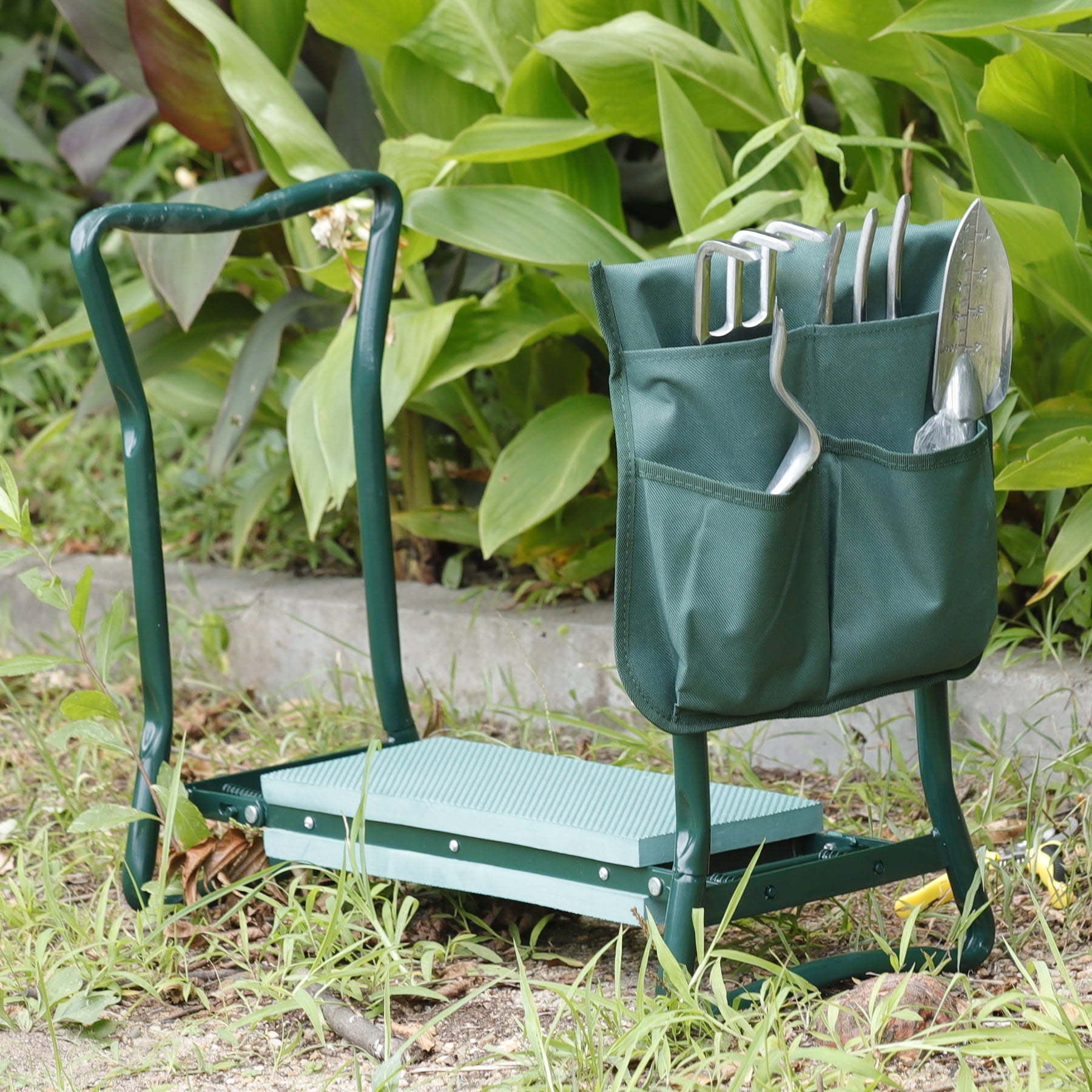 Zeny Foldable Garden Kneeler Bench W/ EVA Pad and Tool Pouch