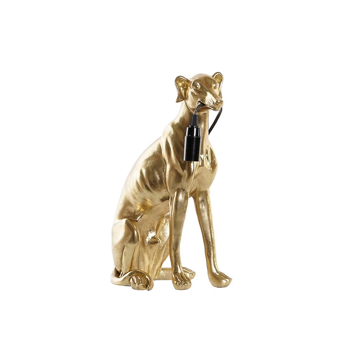 Desk lamp DKD Home Decor Dog Golden Resin 25 W (25，5 x 16，5 x 36 cm)