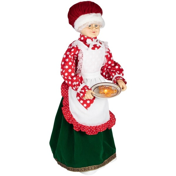 24 Animated Musical Mrs. Claus Gingerbread Cookie Christmas Figure