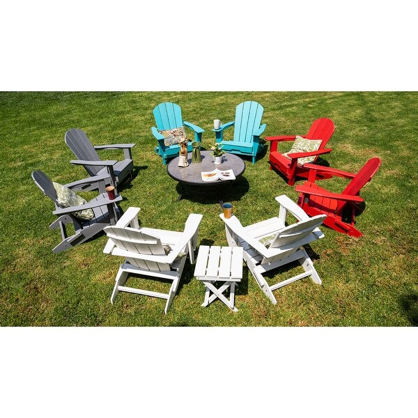 All Weather Folding Adirondack Chair，HDPE Recyclable Plastic