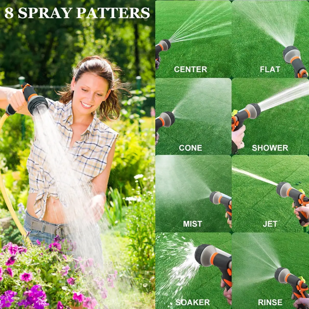 Easy Install Garden Supplies Garden Hose Nozzle Spray Garden Gun Sprayer For Water Irrigation