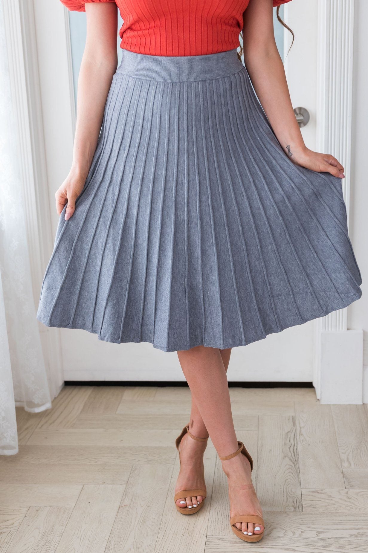 Classy As Can Be Modest Pleat Skirt