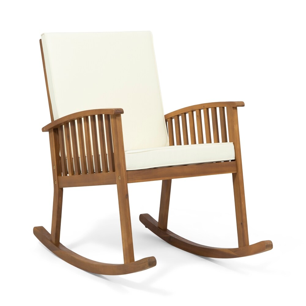 Casa Outdoor Acacia Wood Rocking Chair by Christopher Knight Home