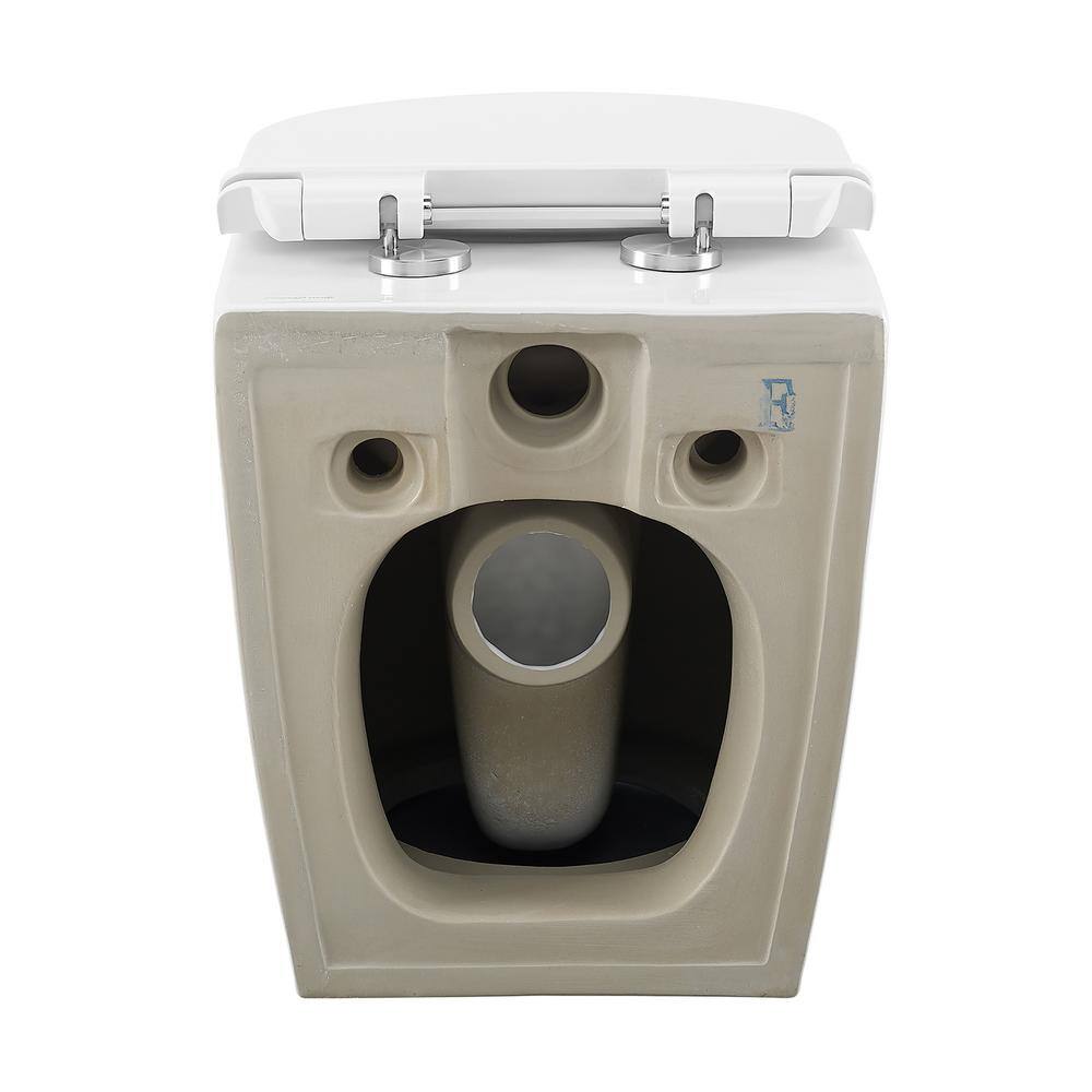 Swiss Madison St. Tropez Wall Hung Toilet Bowl 0.81.28 GPF Dual Flush Elongated in White SM-WT449