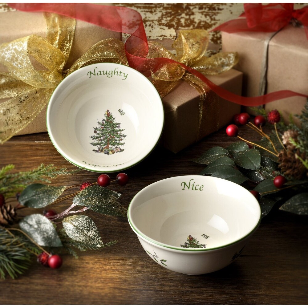 Spode Christmas Tree Dip Bowls Set of 2   4\