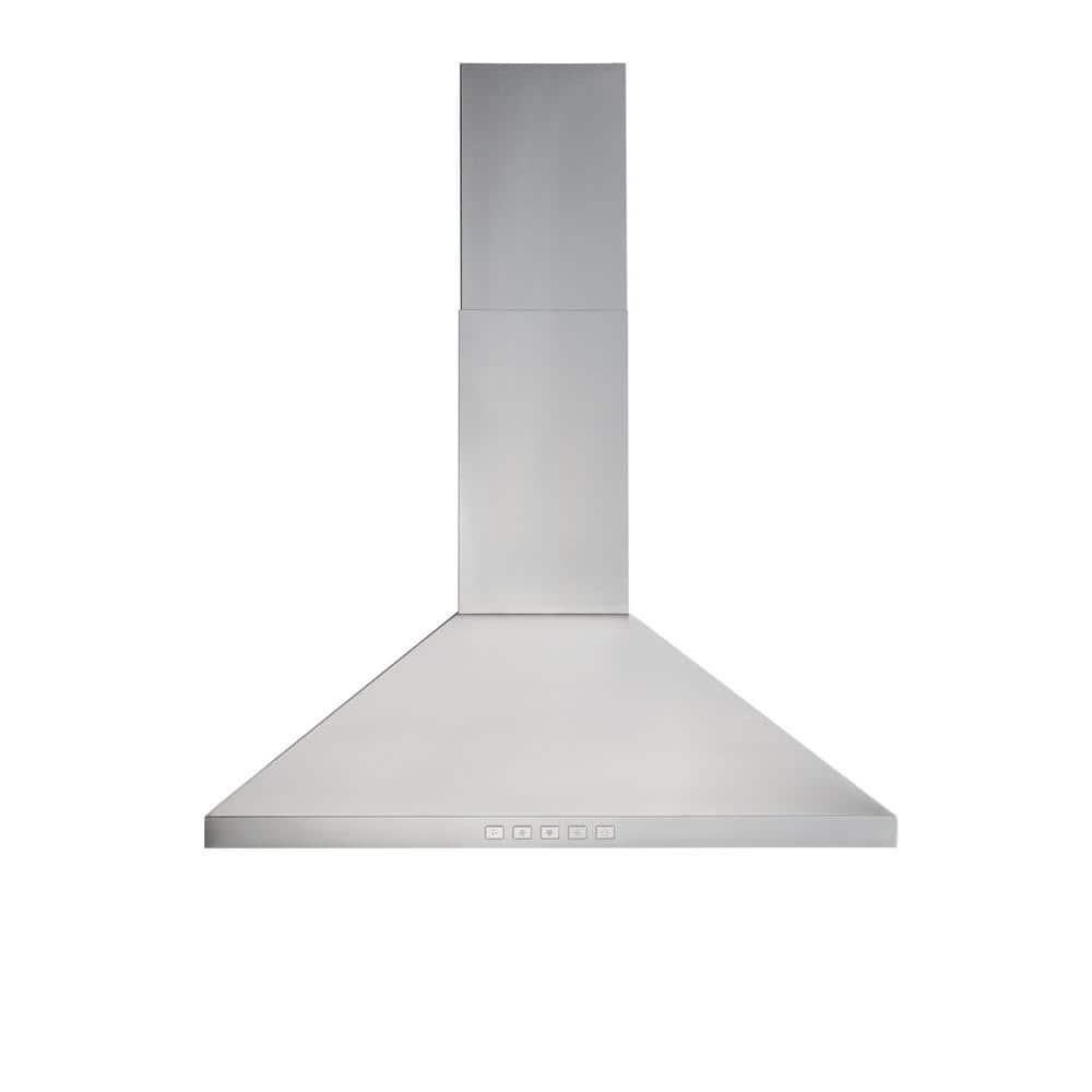 BroanNuTone BWP2 30 in 630 Max Blower CFM Convertible WallMount Pyramidal Chimney Range Hood with Light in Stainless Steel