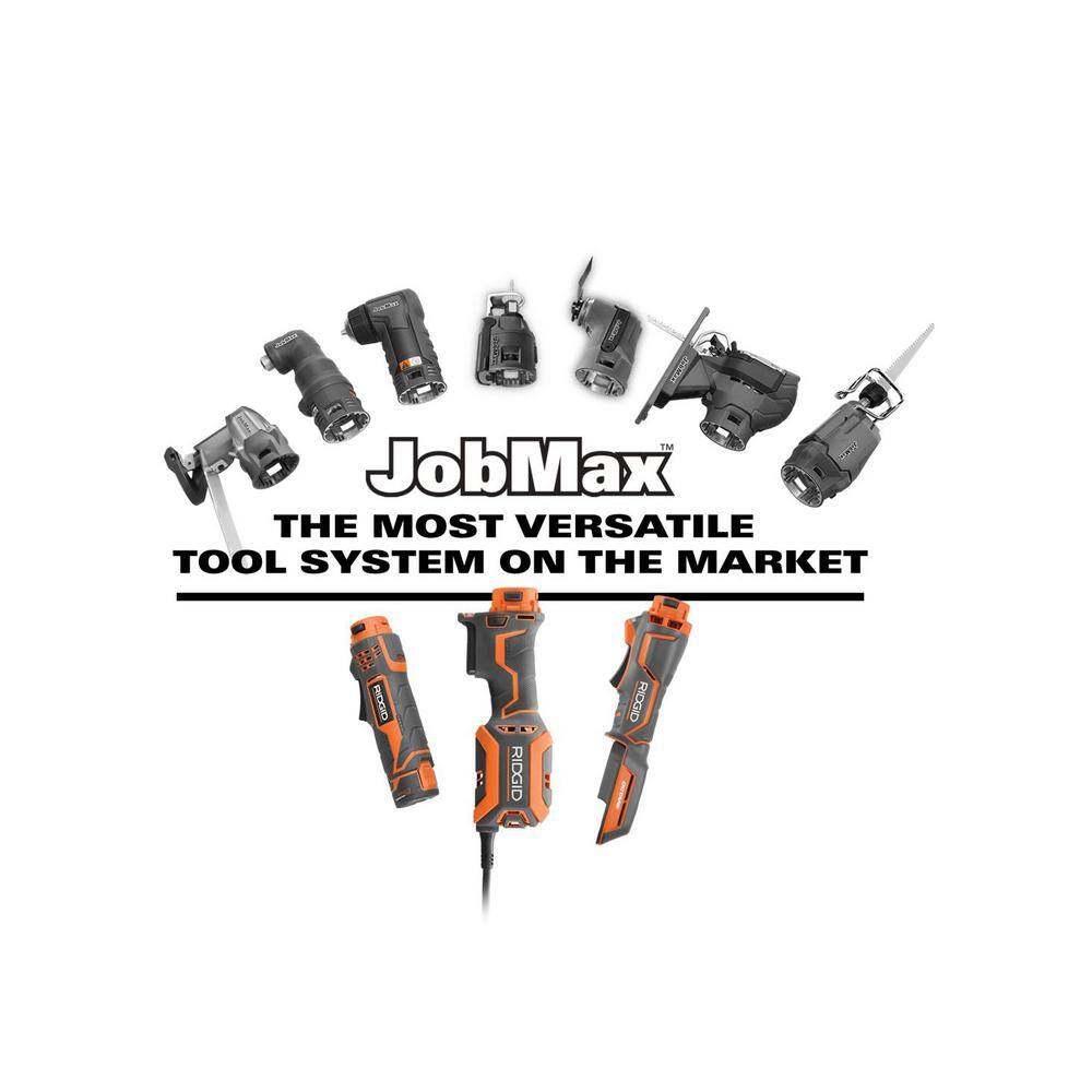 RIDGID 4 Amp Corded JobMax Multi-Tool with Tool-Free Head with JobMax Oscillating Multi-Tool Blade Accessory Kit (14-Piece) R28602-AC24J14