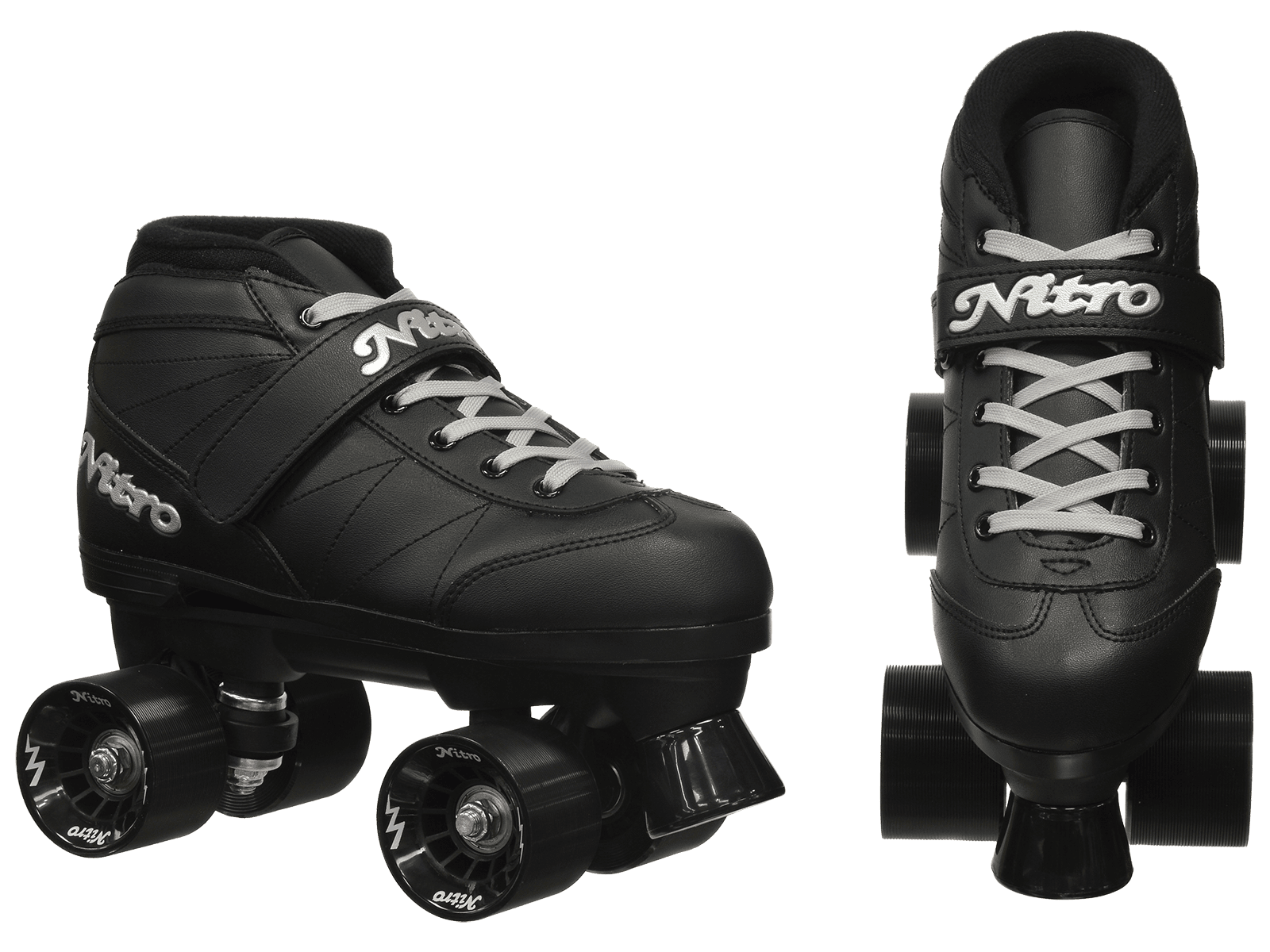 Epic Super Nitro Black Quad Speed Roller Skates - Size 5