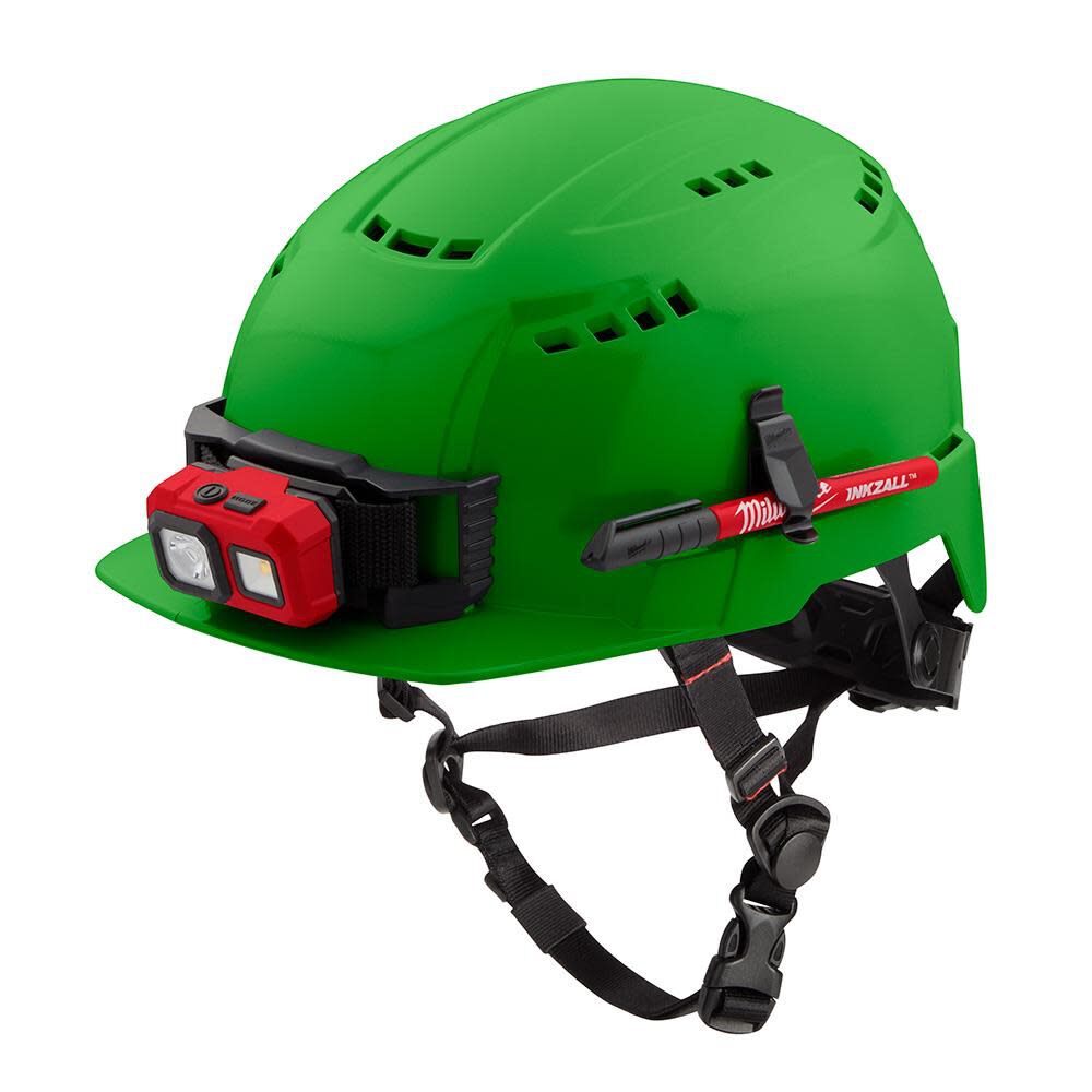 Milwaukee Green Front Brim Vented Helmet with BOLT Class C 48-73-1326 from Milwaukee