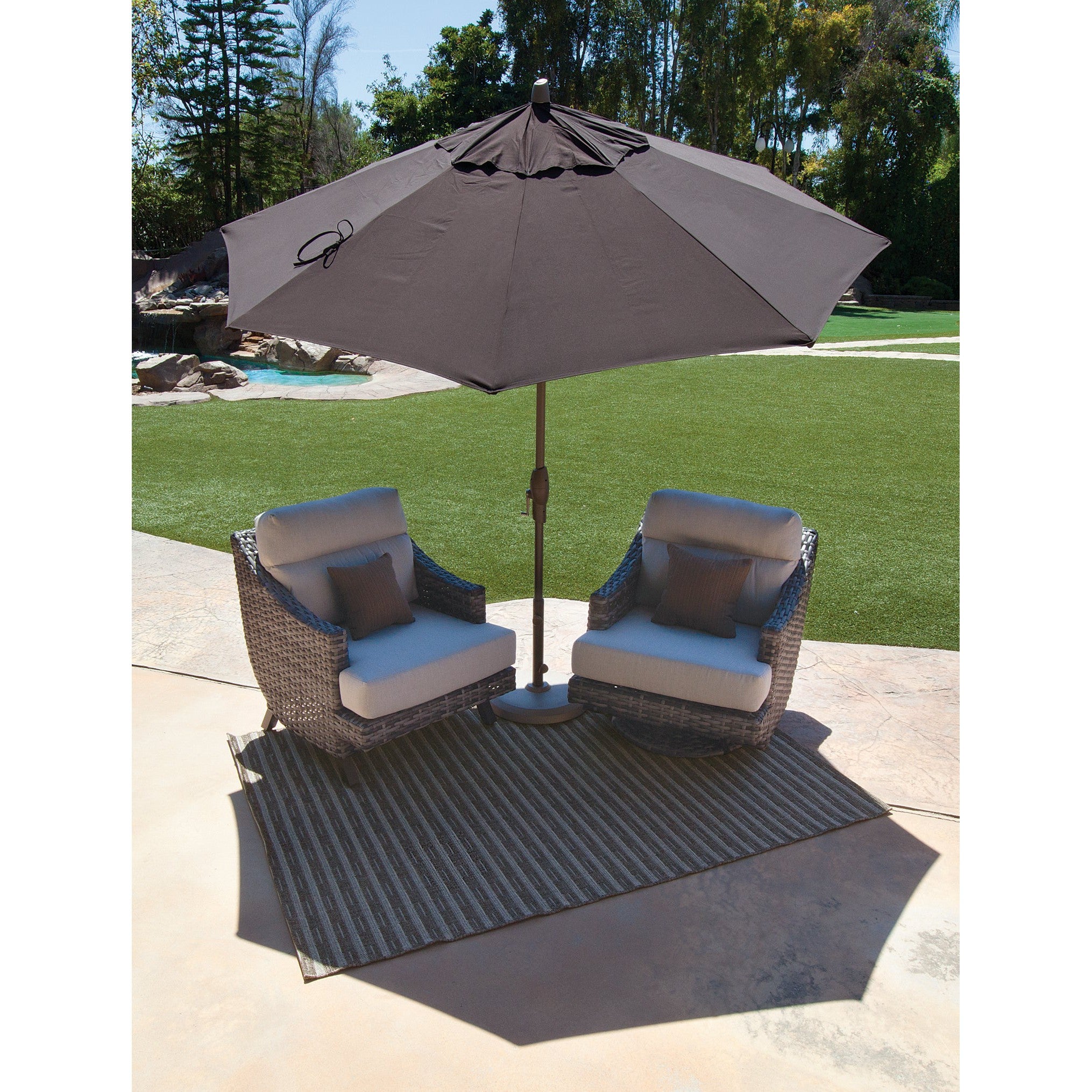 Treasure Garden ® 11 ft Octagonal Outdoor Patio Umbrella (High-Performance Auto-Tilt)