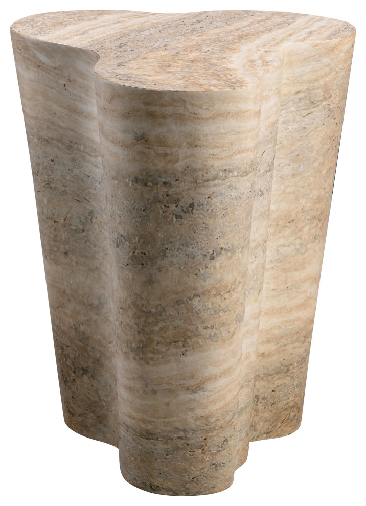 Slab Faux Travertine Table   Transitional   Side Tables And End Tables   by TOV Furniture  Houzz