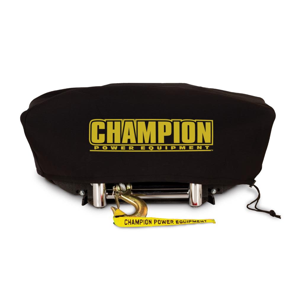 Champion Weather-Resistant Neoprene Storage Cover for Winches 8000-12,000 lb. with Speed Mount Hitch Adapter