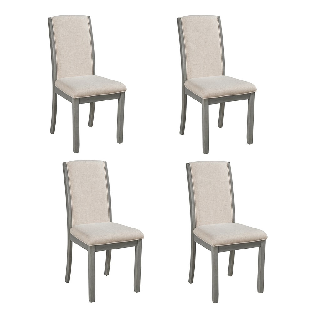 Upholstered Tufted Armless Dining Chair Set of 4