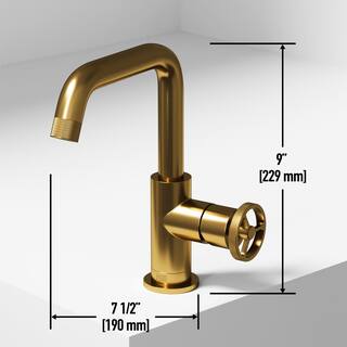 VIGO Cass Single Handle Single-Hole Bathroom Faucet in Matte Brushed Gold VG01047MG