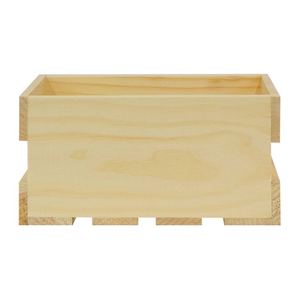 Crates  Pallet 11.75 in. x 9.63 in. x 4.75 in. Small Wood Crate (4- Pack) 94644