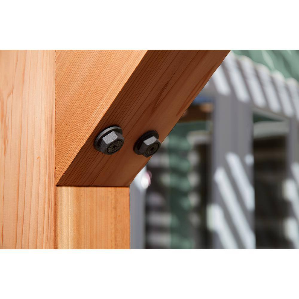 Simpson Strong-Tie Outdoor Accents 0.220 in. x 3-12 in. T40 6-Lobe Low Profile Head Black Structural Wood Screw (12-Pack) SDWS22312DBBRC12