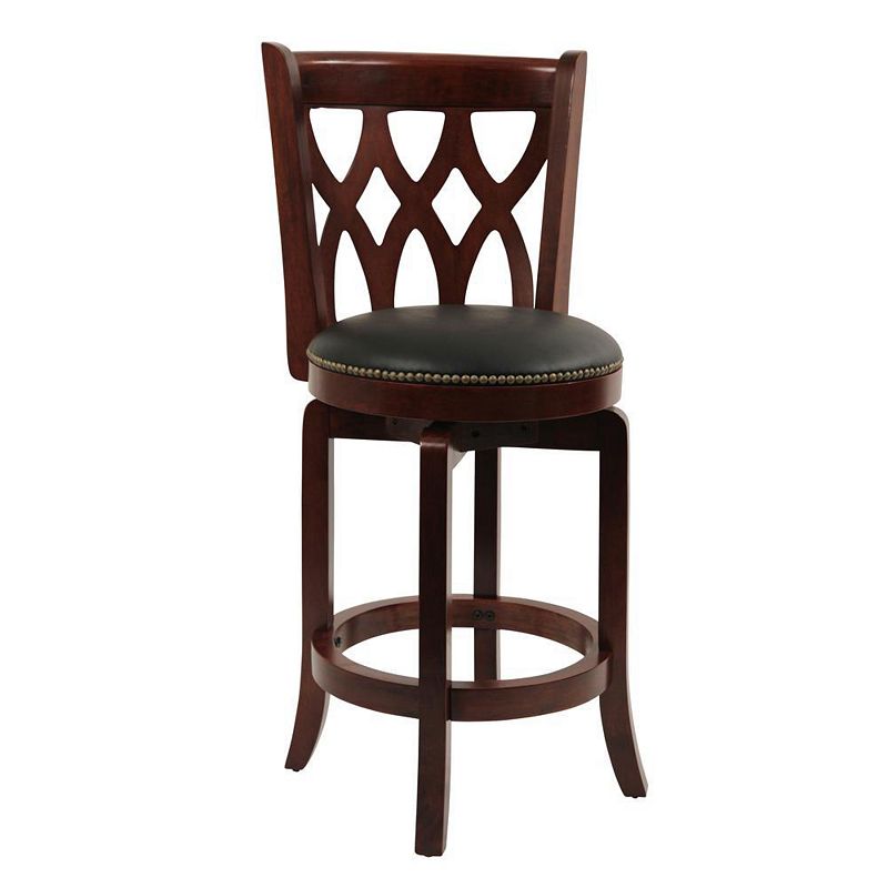 Boraam Cathedral Swivel Stool 24 - Cherry